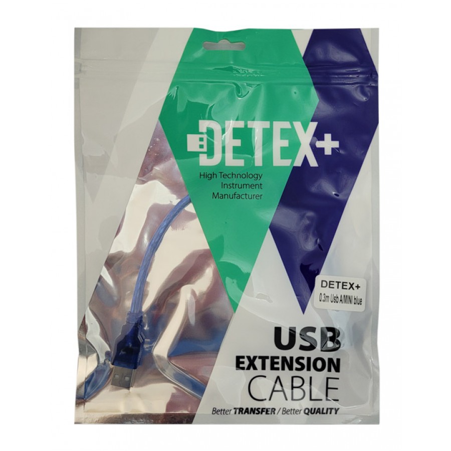 کابل ذوزنقه ای مادگی (Mini USB) DETEX طول 30 سانتی متر