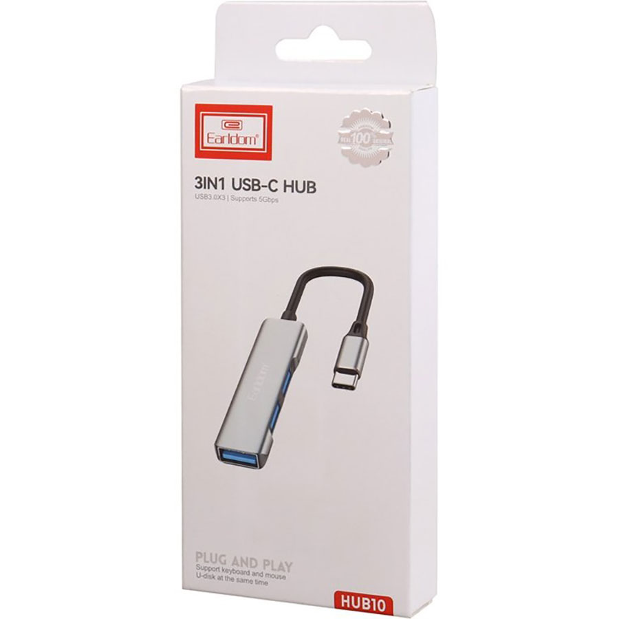 هاب USB-C ارلدام 3 پورت مدل Earldom ET-HUB10