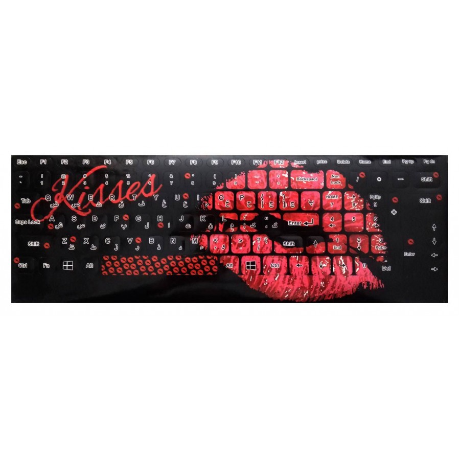 برچسب حروف فارسی کیبورد طرح KISS