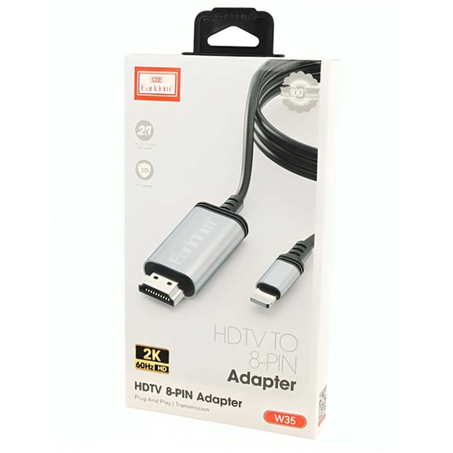 کابل تبدیل Lightning به Earldom HDMI مدل ET-W35 طول 2 متر