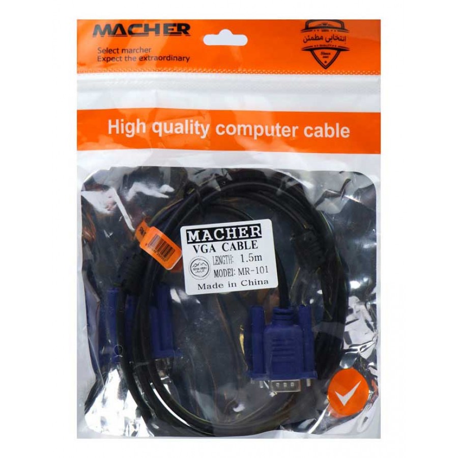 کابل مانیتور MACHER مدل MR-101 طول 1.5 متر