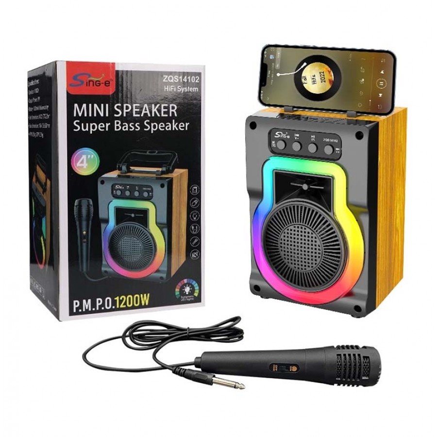 اسپیکر شارژی SinG-E مدل ZQS14102 به همراه میکروفون