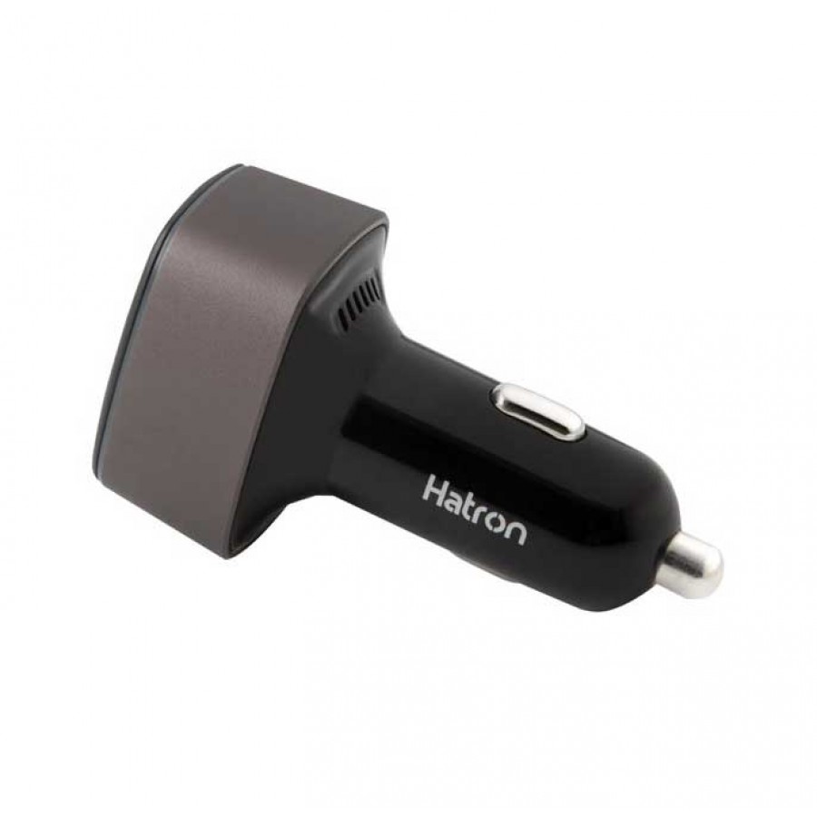 شارژر فندکی فست شارژ 56 وات Hatron مدل HCC3210PQ همراه با کابل دو سر TYPE-C