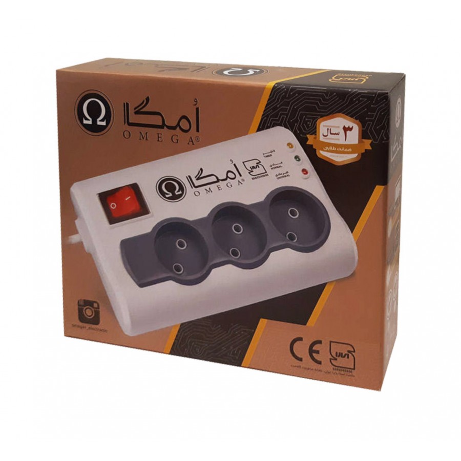 محافظ برق امگا 3 خانه مدل P3100 طول 1.5 متر