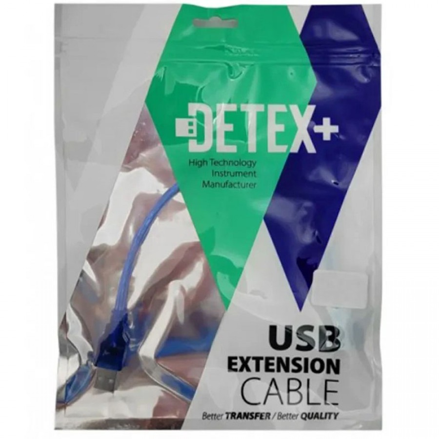 کابل افزایش طول USB دیتکس پلاس DETEX+ طول 30 سانتی متر