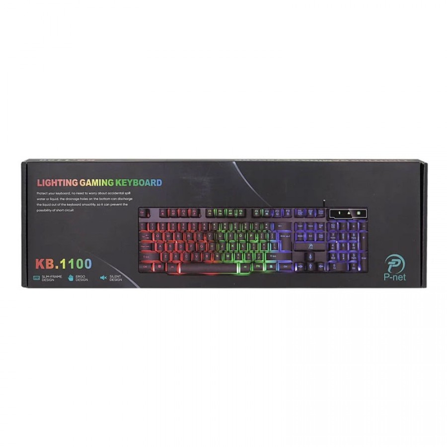 کیبورد سیمی گیمینگ پی نت P-Net مدل KB.1100
