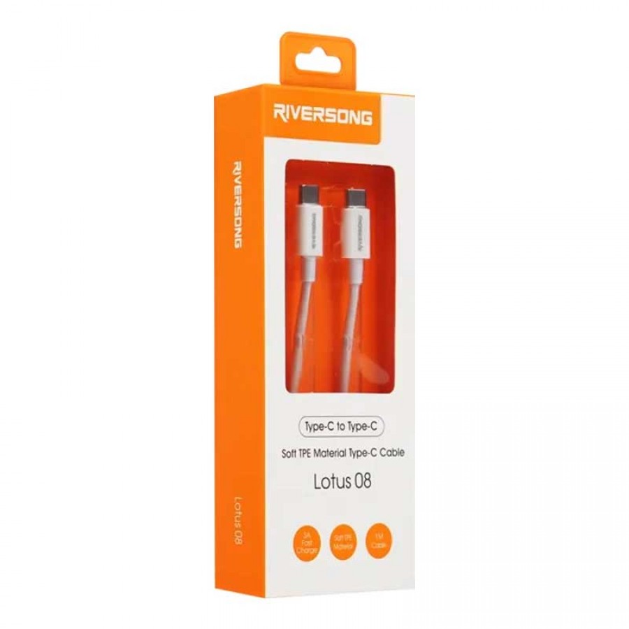 کابل شارژ دو سر RIVERSONG TYPE-C مدل LOTUS 08 طول 1 متر