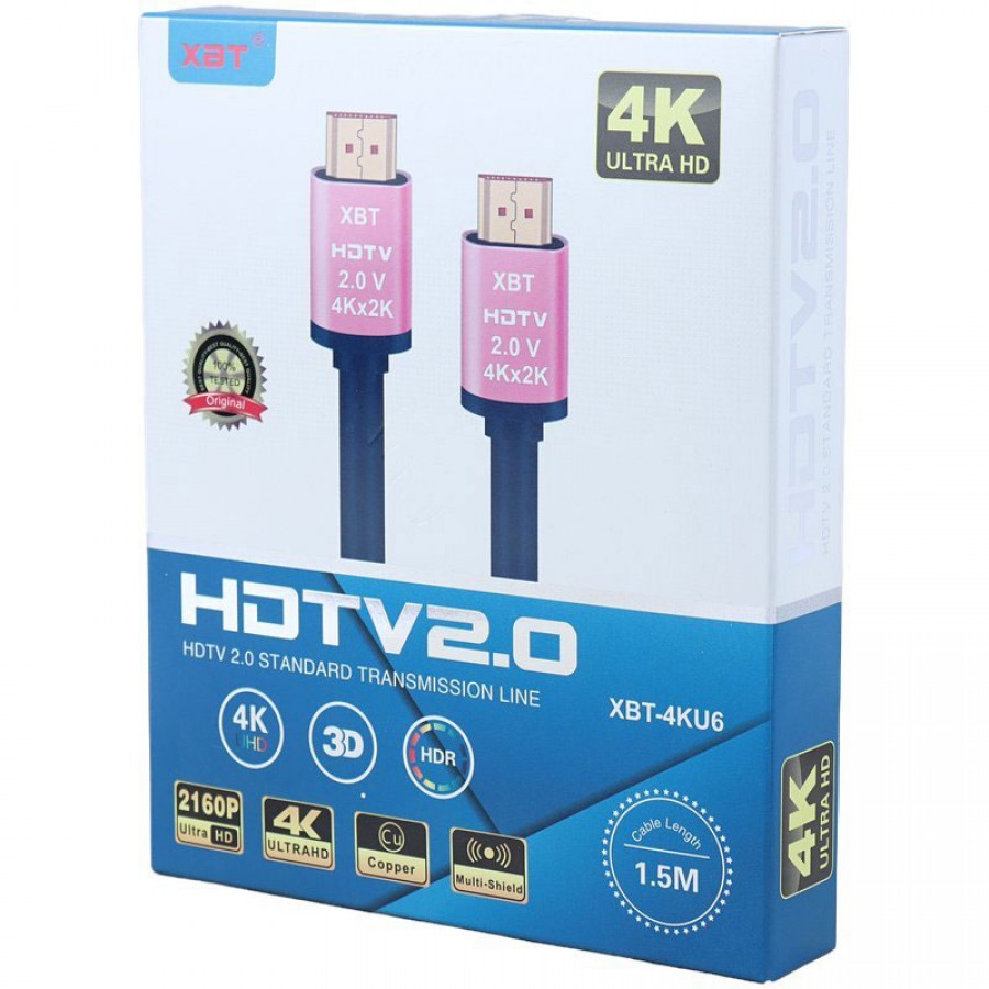 کابل XBT 4K HDMI مدل XBT-4KU6 طول 1.5 متر