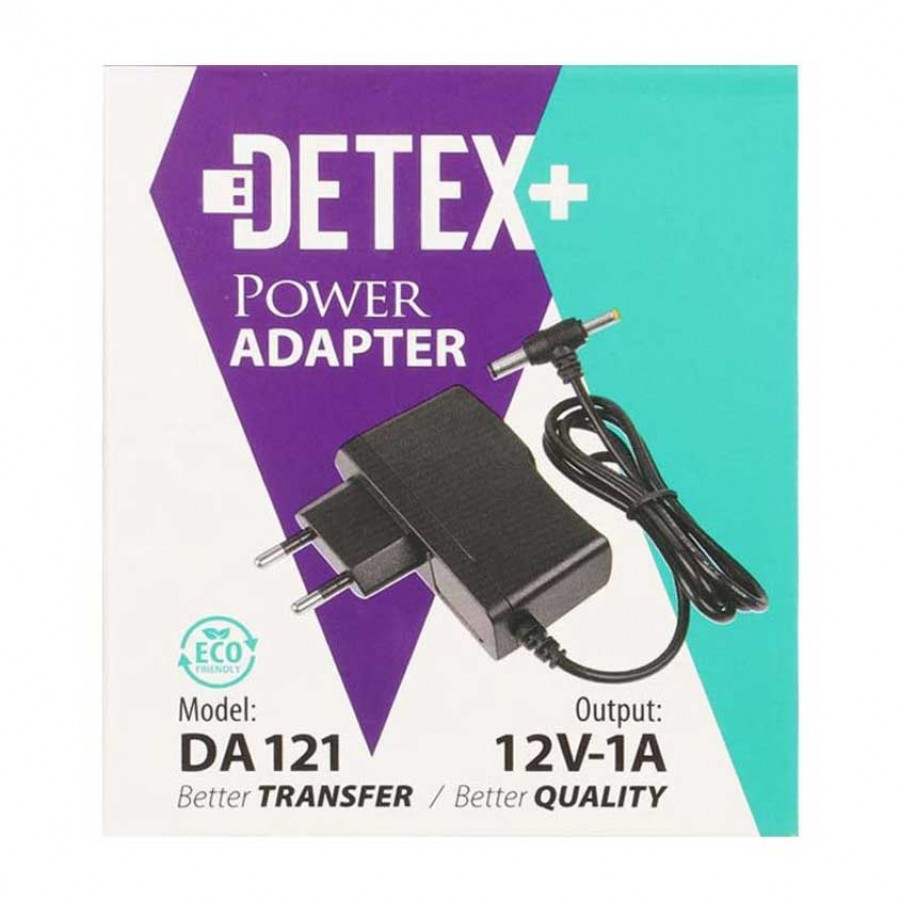 آداپتور مودم DETEX+ 12V 1A مدل DA121
