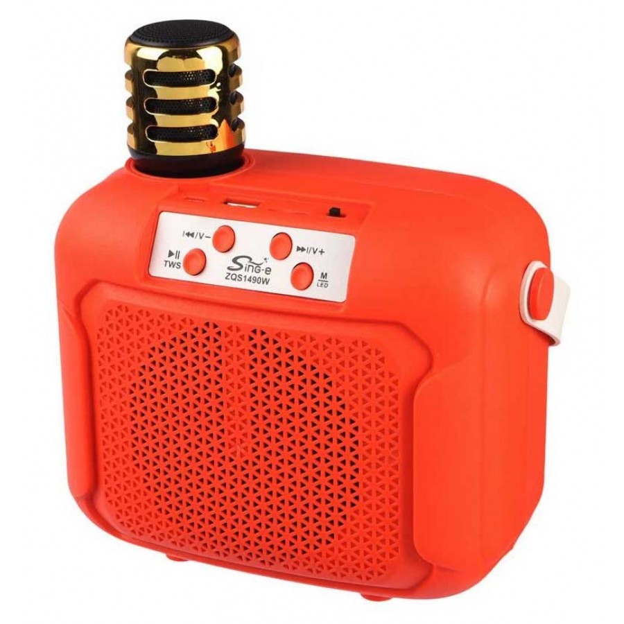 اسپیکر شارژی بلوتوثی SinG-E مدل ZQS1490W به همراه میکروفون