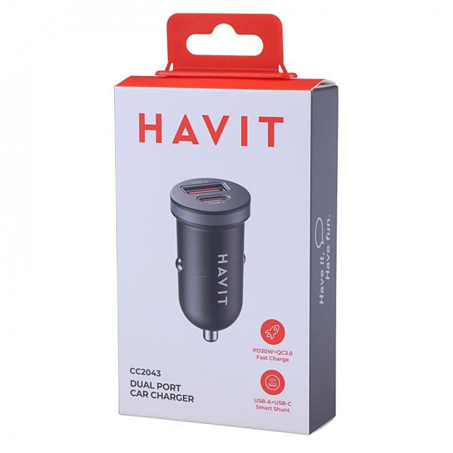 شارژر فندکی 30W هویت  CC-2043