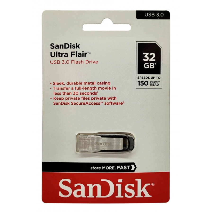 فلش مموری SANDISK مدل Ultra Flair CZ73 USB3.0 با ظرفيت 32 گيگابايت