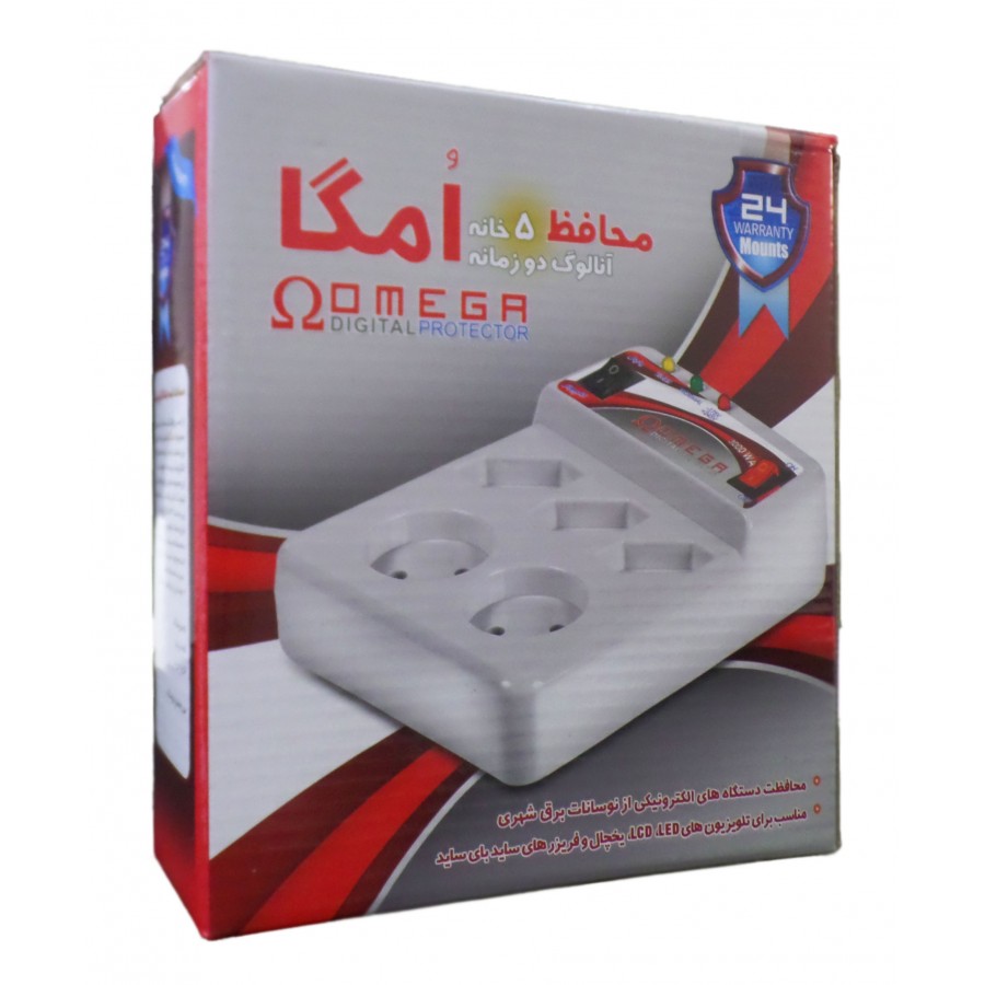 محافظ برق امگا 5 خانه سیم کوتاه