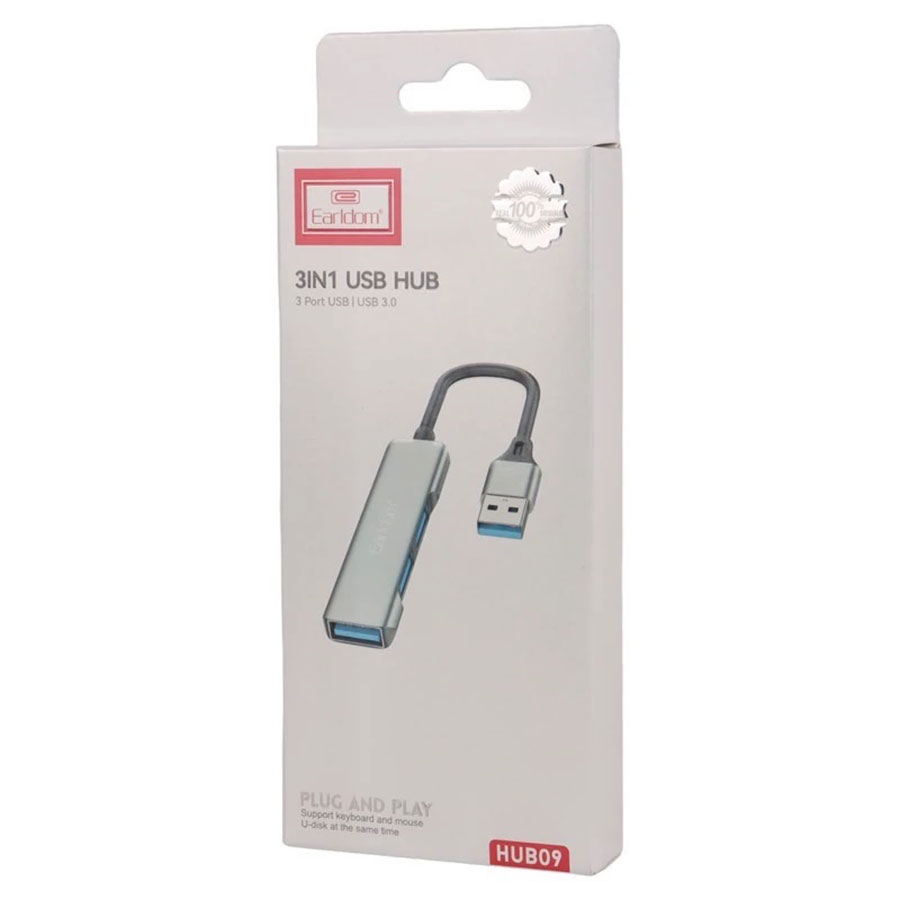 هاب USB 2.0 ارلدام 3 پورت مدل Earldom ET-HUB09