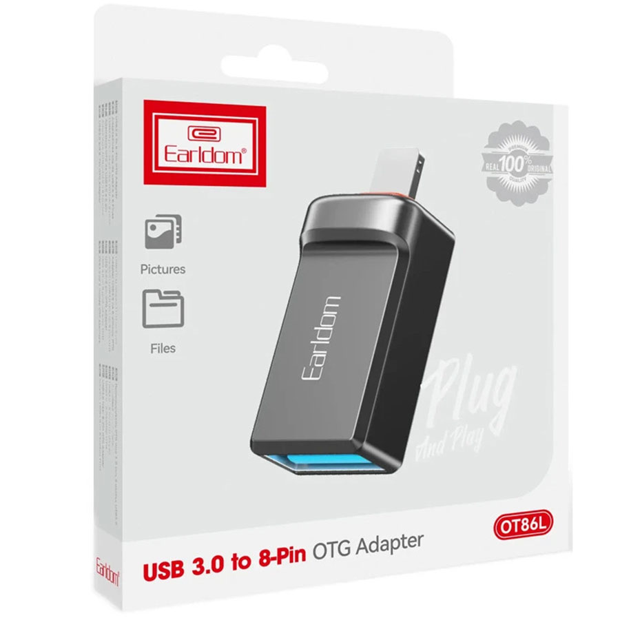 مبدل OTG USB به لایتنینگ ارلدام مدل Earldom OT86L
