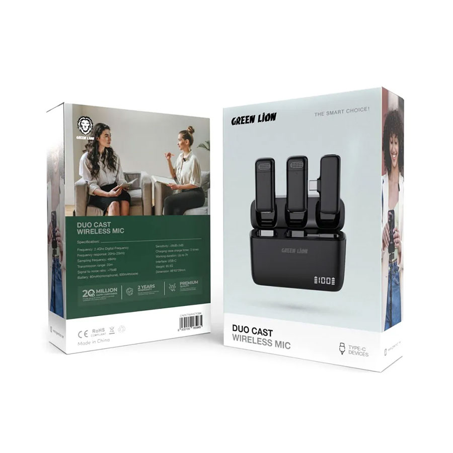 میکروفون بی سیم گرین لاین 2in1 Wireless Microphone Type-C دست دوم