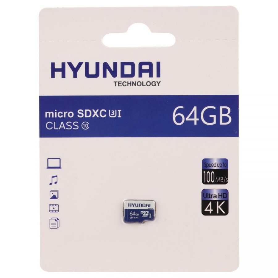 کارت حافظه HYUNDAI 64G کلاس 10 سرعت 100MB