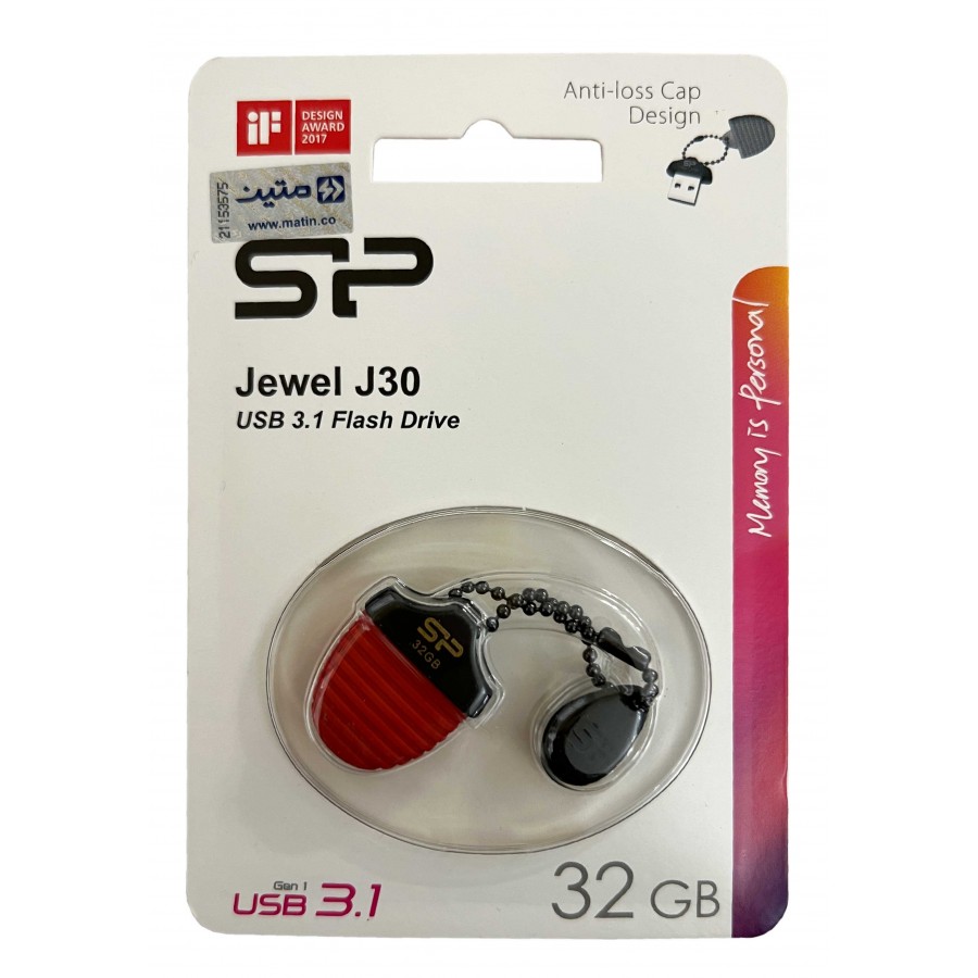 فلش مموری SILICON POWER USB3.1 مدل J30 ظرفیت 32 گیگابایت