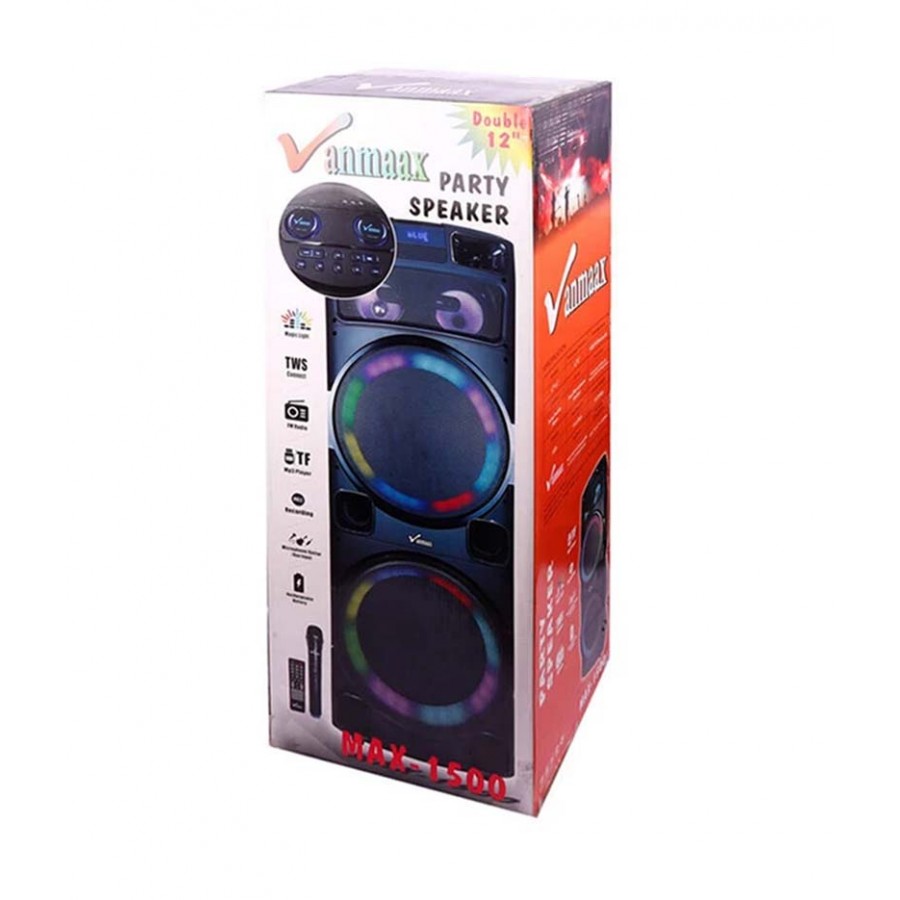 اسپیکر شارژی VANMAAX مدل MAX-1500 به همراه میکروفون