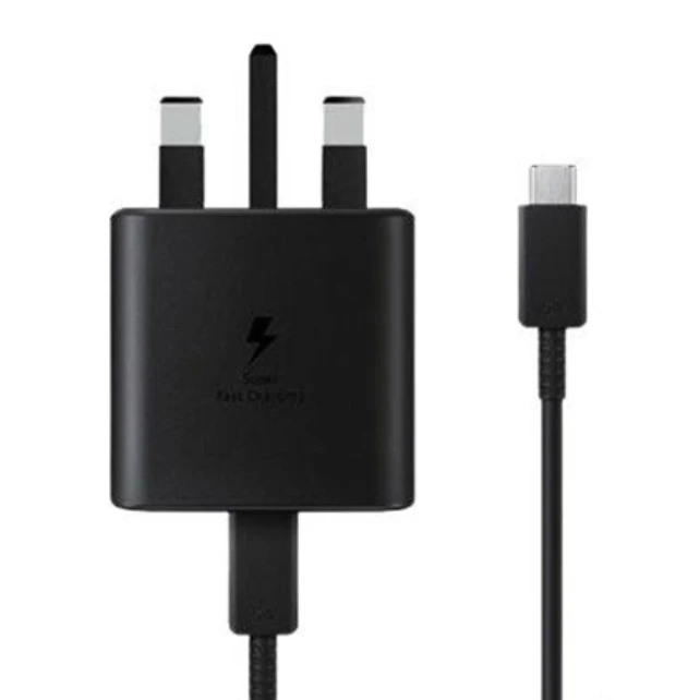 شارژر ديواري SAMSUNG فست شارژ 45 وات مدل EP-TA845XBEGAE به همراه کابل دو سر Type-C - سفید