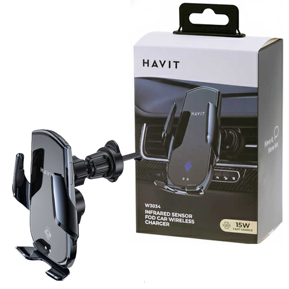 نگهدارنده و شارژر بی سیم گوشی موبایل 15 وات HAVIT مدل W3034